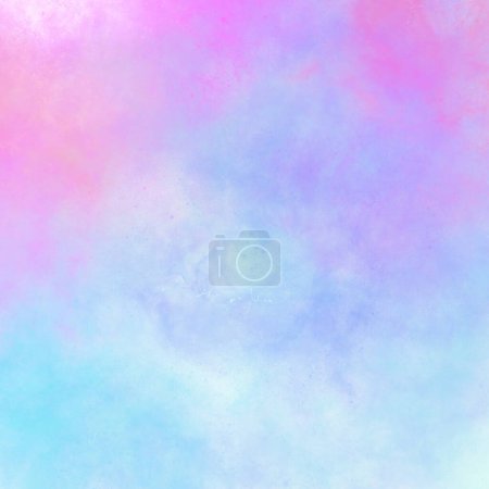 Téléchargez les photos : Fond abstrait bleu, rose et violet, illustration. Univers coloré, espace ou nuages, toile de fond artistique, bel élément de design - en image libre de droit