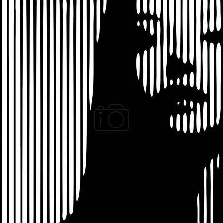 Illustration for Young woman portrait. Abstract beautiful female face drawing with lines. Girl, minimalist fashion design, vector illustration - Royalty Free Image