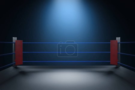 Téléchargez les photos : Anneau de boxe professionnel illustration 3d - en image libre de droit
