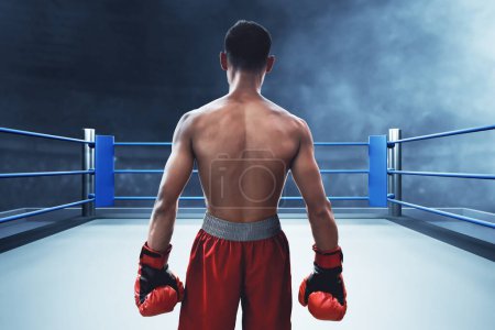 Photo for Boxer on the ring, sport theme - Royalty Free Image