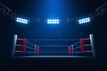 Photo for Professional boxing ring 3d illustration - Royalty Free Image