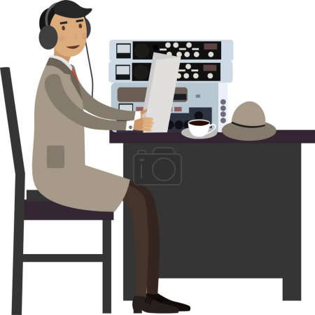 Illustration for Detective wiretapping vector icon isolated on white background - Royalty Free Image