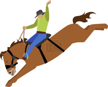 Illustration for Rider tamer riding on horse vector icon isolated on white background - Royalty Free Image