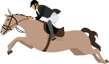 Mann reitet Pferd schnell Vektor-Symbol isoliert auf weißem Hintergrund