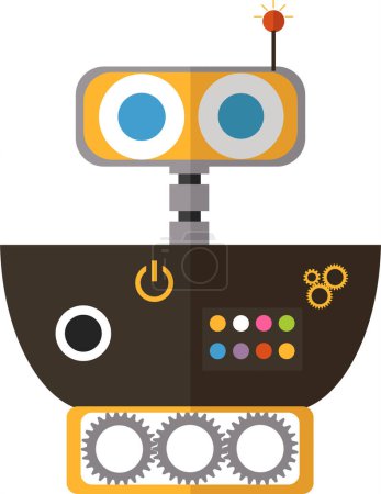 Automated robot assistant vector icon isolated on white background