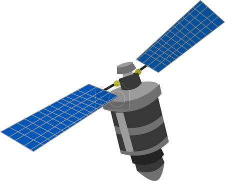 Estación espacial icono vectorial aislado sobre fondo blanco