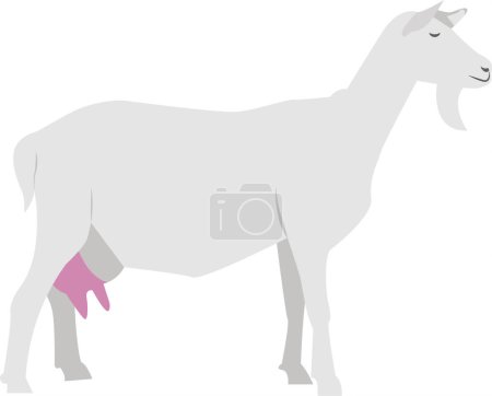Illustration for Milky goat vector icon isolated on white background - Royalty Free Image