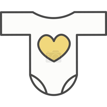 Babykleidung Vektor-Symbol isoliert auf weißem Hintergrund