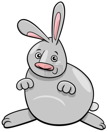 Cartoon-Illustration von lustigen Kaninchen oder Hasen Comic Animal Charakter