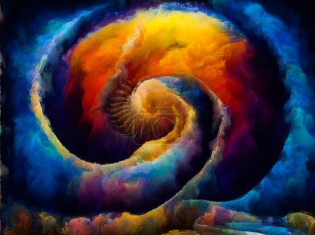Téléchargez les photos : Série Spiral Dreams. Design composé de formes naturelles surréalistes, de textures et de couleurs au sujet de l'art, de l'imagination et du rêve. - en image libre de droit