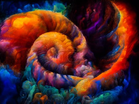 Photo for Spiral Dreams series. Design made of surreal natural forms, textures and colors on the subject of art, imagination and dreaming. - Royalty Free Image