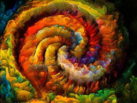 Foto de Serie Sueños en espiral. Abstracción artística de formas naturales surrealistas, texturas y colores sobre el tema del arte, la imaginación y los sueños. - Imagen libre de derechos