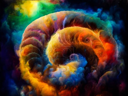 Photo for Spiral Dreams series. Artistic abstraction of surreal natural forms, textures and colors on the subject of art, imagination and dreaming. - Royalty Free Image