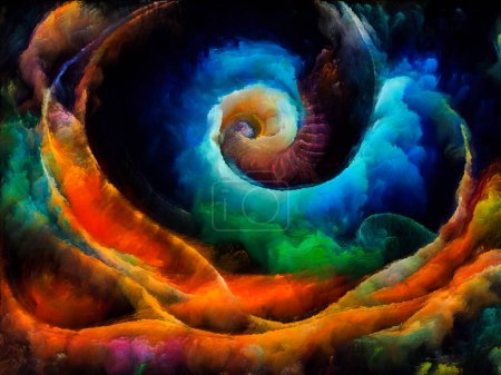 Téléchargez les photos : Série Spiral Dreams. Composition de formes, textures et couleurs naturelles surréalistes au sujet de l'art, de l'imagination et du rêve. - en image libre de droit
