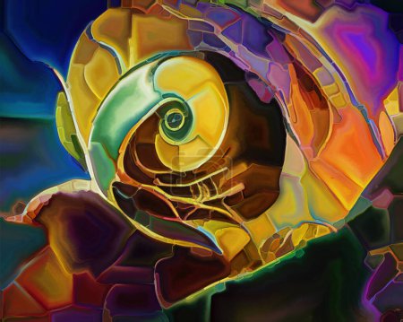 Téléchargez les photos : Série Spiral Dreams. abstraction artistique de formes, textures et couleurs naturelles surréalistes au sujet de l'art, de l'imagination et du rêve. - en image libre de droit