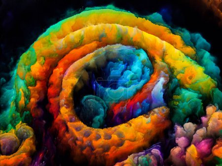 Foto de Serie Sueños en espiral. Imagen de formas naturales surrealistas, texturas y colores sobre el tema del arte, la imaginación y los sueños. - Imagen libre de derechos