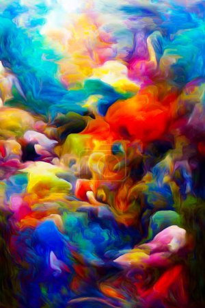 Photo for Colorful Abstract series. Abstract design made of strokes and dubs of color paint on the subject of art, creativity and design. - Royalty Free Image