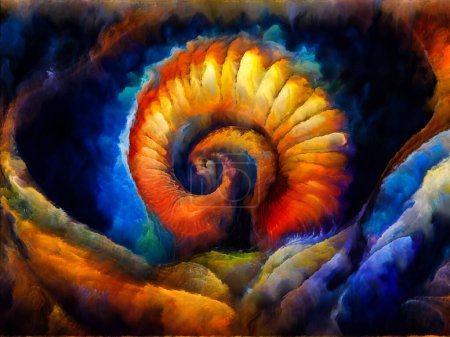 Photo for Spiral Dreams series. Creative arrangement of surreal natural forms, textures and colors on the subject of art, imagination and dreaming. - Royalty Free Image