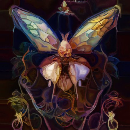 Téléchargez les photos : Série Butterfly Dreams. abstraction artistique de formes, textures et couleurs naturelles surréalistes au sujet de l'art, de l'imagination et du rêve. - en image libre de droit