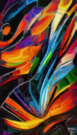 Téléchargez les photos : Série Color Dream. Composition de formes peintes de formes organiques, traits, dubs et taches de couleur sur le sujet de l'art, l'imagination et le design. - en image libre de droit