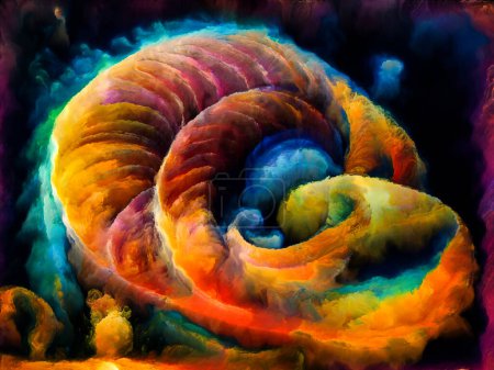 Photo for Spiral Dreams series. Arrangement of surreal natural forms, textures and colors on the subject of art, imagination and dreaming. - Royalty Free Image