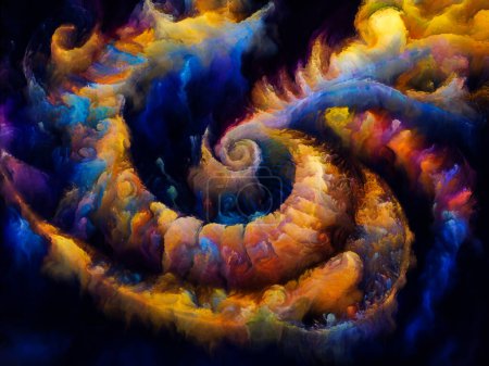 Photo for Spiral Dreams series. Arrangement of surreal natural forms, textures and colors on the subject of art, imagination and dreaming. - Royalty Free Image