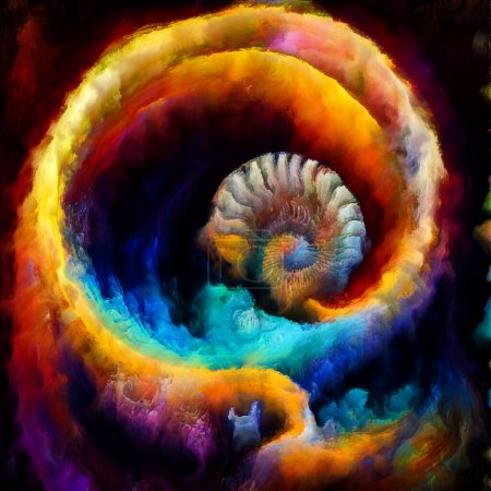 Téléchargez les photos : Série Spiral Dreams. Fond de formes, textures et couleurs naturelles surréalistes sur le thème de l'art, de l'imagination et du rêve. - en image libre de droit