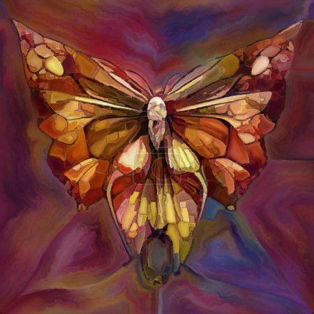 Téléchargez les photos : Série Butterfly Dreams. Fond abstrait fait de formes naturelles surréalistes, de textures et de couleurs au sujet de l'art, de l'imagination et du rêve. - en image libre de droit