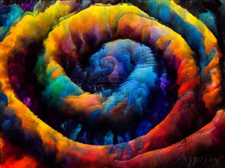 Photo for Spiral Dreams series. Artistic abstraction of surreal natural forms, textures and colors on the subject of art, imagination and dreaming. - Royalty Free Image