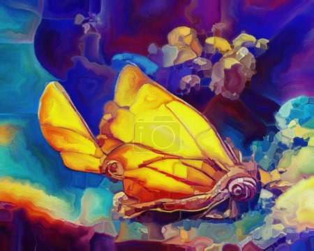 Téléchargez les photos : Série Butterfly Dreams. Fond composé de formes naturelles surréalistes, de textures et de couleurs au sujet de l'art, de l'imagination et du rêve. - en image libre de droit