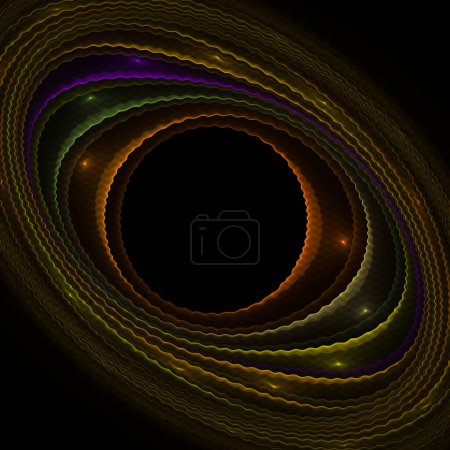 Photo for Orbits of flame fractal in high resolution for use in scientific illustration and graphic design. - Royalty Free Image