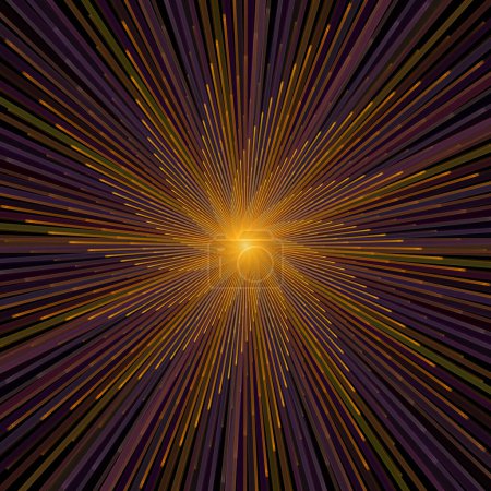 Photo for Fractal Burst Pattern series. Rendering of fine line radial pattern for use in illustration and design. - Royalty Free Image