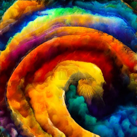 Photo for Spiral Dreams series. Backdrop of surreal natural forms, textures and colors on the subject of art, imagination and dreaming. - Royalty Free Image