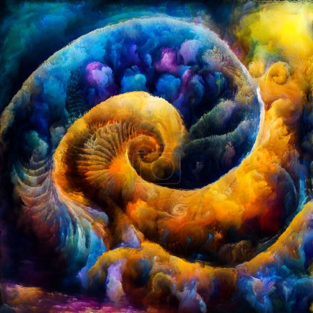 Photo for Spiral Dreams series. Backdrop of surreal natural forms, textures and colors on the subject of art, imagination and dreaming. - Royalty Free Image