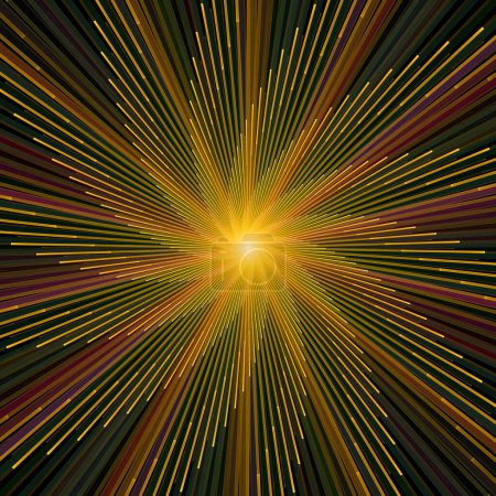 Photo for Fractal Burst Pattern series. Rendering of fine line radial pattern for use in illustration and design. - Royalty Free Image