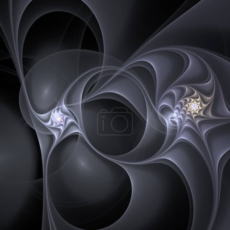 Photo for Space Turbulence series. Backdrop composed of swirling, twisting, interacting wave pattern on the subject of popular science, education and research. - Royalty Free Image