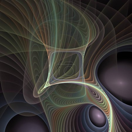 Foto de Serie de movimiento de frecuencia. Disposición del patrón de ondas de frecuencia oscilantes sobre el tema de la ciencia y la investigación modernas. - Imagen libre de derechos