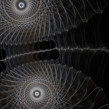 Foto de Serie de movimiento de frecuencia. Antecedentes abstractos hechos de remolino, torsión, patrón de onda interactiva sobre el tema de la ciencia moderna y la investigación. - Imagen libre de derechos