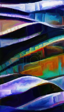 Téléchargez les photos : Colors are People series. Composition of colorful shapes and strokes on the subject of art, creativity and design. - en image libre de droit