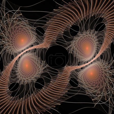 Photo for Wave Function series. Backdrop composed of swirling, twisting, interacting wave pattern on the subject of education, research and modern science. - Royalty Free Image