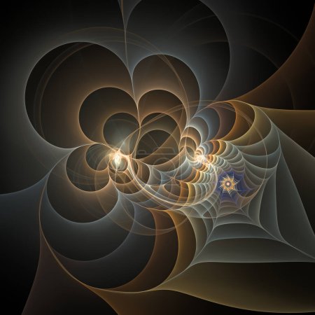 Foto de Quantum Dynamics series. abstracción artística de remolino, torsión, patrón de onda interactiva sobre el tema de la ciencia moderna y la investigación. - Imagen libre de derechos