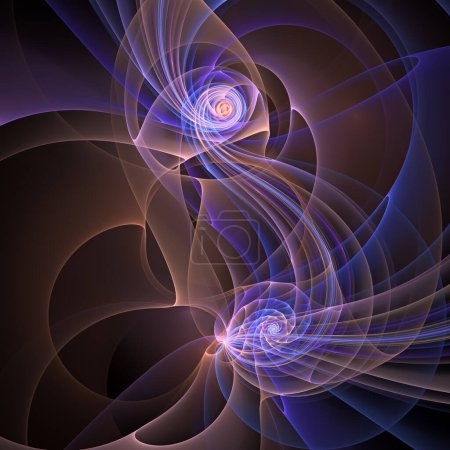 Foto de Quantum Dynamics series. abstracción artística de remolino, torsión, patrón de onda interactiva sobre el tema de la ciencia moderna y la investigación. - Imagen libre de derechos