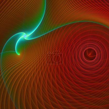 Foto de Serie Wave Function. Fondo de torbellino, torsión, patrón de onda interactiva sobre el tema de la ciencia moderna y la investigación. - Imagen libre de derechos