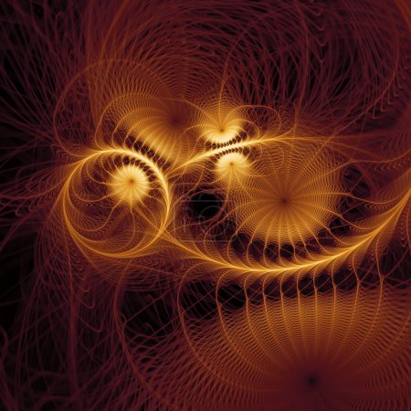 Foto de Serie Wave Function. Diseño hecho de patrón de ondas de frecuencia oscilantes sobre el tema de la ciencia popular, la educación y la investigación. - Imagen libre de derechos
