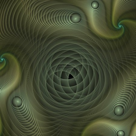 Photo for Wave Function series. Artistic abstraction of pattern of oscillating frequency waves on the subject of popular science, education and research. - Royalty Free Image