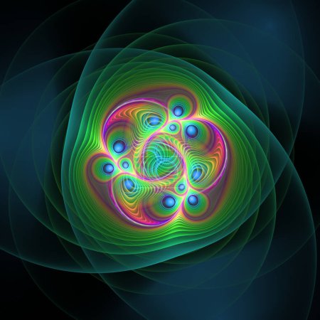 Foto de Quantum Dynamics series. vibración de onda y patrón dinámico de propagación sobre el tema de la ciencia y la investigación modernas. - Imagen libre de derechos