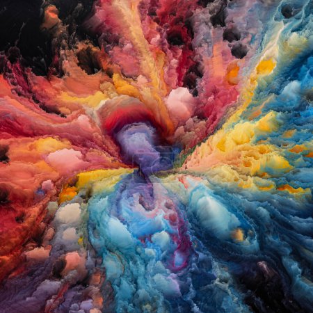 Serie Voice of Colors. Komposition von strukturierten Farben zum Thema Kreativität, Fantasie, Kunst und Design. Wenn menschliche Verbindungen schwinden, schreiten die Stimmen von Farben und Texturen voran.