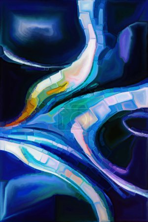 Foto de Serie abstracta colorida. Fondo compuesto por trazos y doblajes de pintura de color sobre el tema del arte, la creatividad y el diseño. - Imagen libre de derechos