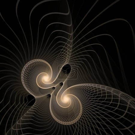 Foto de Serie de movimiento de frecuencia. Diseño abstracto hecho de vibración de onda y patrón dinámico de propagación sobre el tema de la ciencia moderna y la investigación. - Imagen libre de derechos