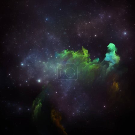 Téléchargez les photos : Nebulas de rêve série. Conception de fond de nébuleuse peinte et d'étoiles fractales sur le thème de la science, de l'art, de la fantaisie et de la conception graphique. - en image libre de droit